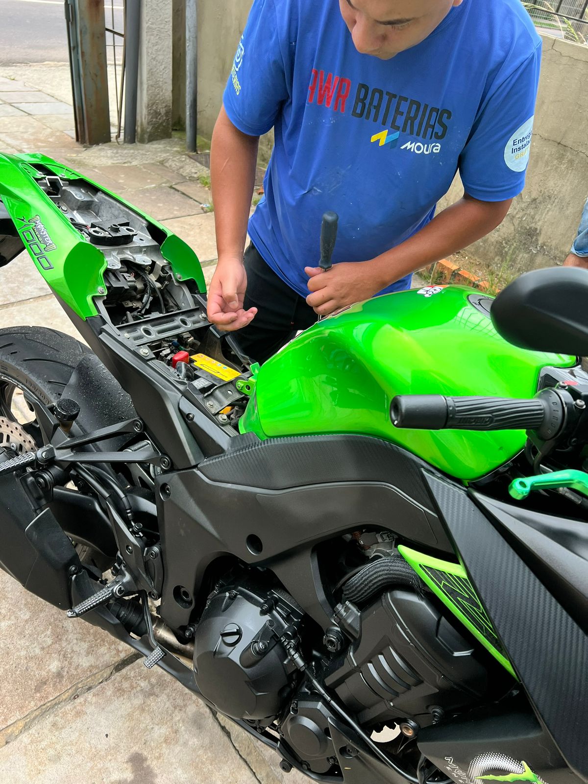 Instalação de bateria