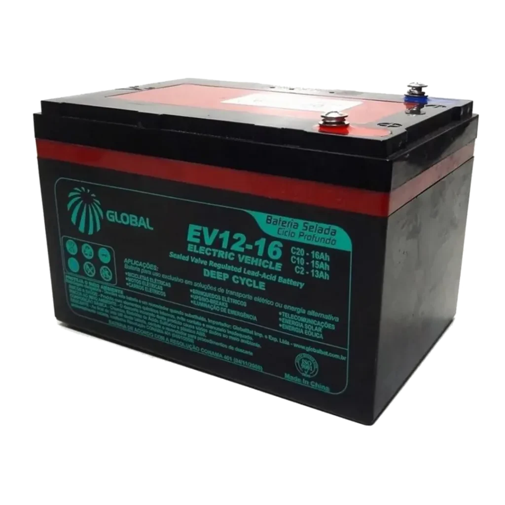 4 Bateria Seladas Global Ciclo Profundo EV 12V 16AH2  | Pronta Entrega