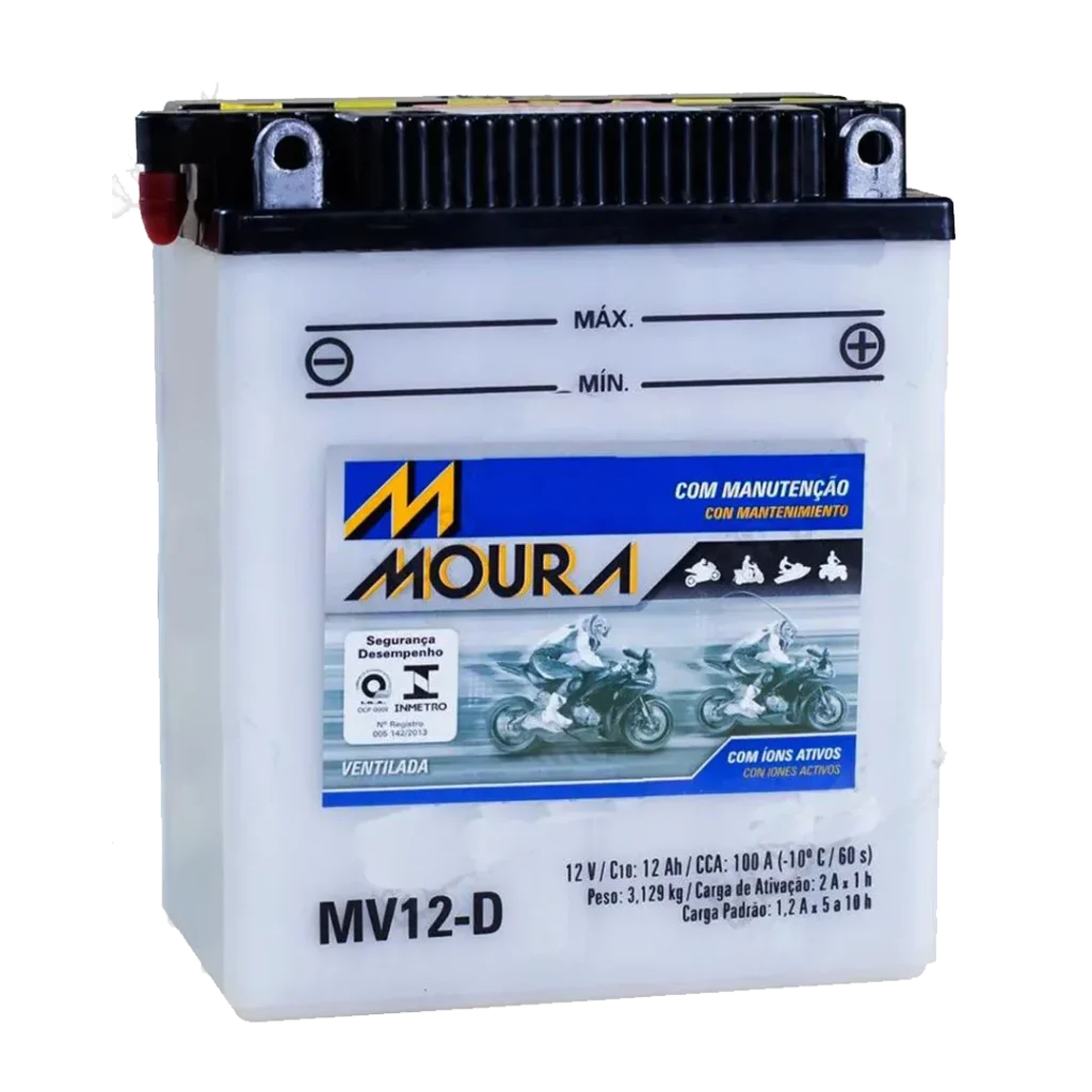 Bateria Moura MV12-DI Moto (YB12AL-A) | Pronta Entrega